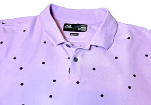 Oakley Polo Uomo Taglia Large Viola Pois Golf Hydrolix Vestibilità Regolare - Foto 1 di 14