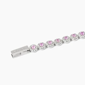 Bracciale Donna Tennis Mabina Milanesienne Argento Zirconi bianchi e rosa 533825 - Imagen 1 de 3