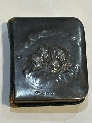 Antiguo libro de oraciones común en miniatura montado en plata con sello Chester 1903 Foto 1 de 4