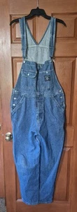 VintageResults Jeans Overalls Medium Bibs 32x30 - Picture 1 of 14