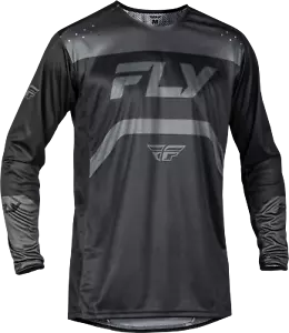 FLY Racing 2025 Youth Rayce Bicycle Jersey Black/Charcoal - Picture 1 of 2