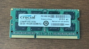 Genuine Crucial Micron 2GB 1600MHz PC3-12800 DDR3 Laptop RAM CT25664BF160B C16 - Picture 1 of 8