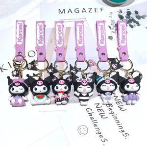Anime Kuromi Keychain Cute Cartoon Key 3D Doll Toys Bag Pendant Game Gift - Picture 1 of 258