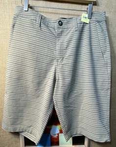 Volcom men’s striped brown blue shorts 32 regular straight - Picture 1 of 6