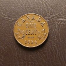 1936 Canada 1 Cent (Sc2) George V Canadian Penny Copper Coin Small Cent