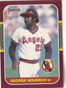 FREE SHIPPING-MINT-1987 Donruss Opening Day George Hendrick #3 ANGELS - Picture 1 of 1