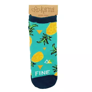 Karma Calcetines al Tobillo Mujer Niño Fino Manzana Piña Rebanadas Anillos Corona NUEVO NUEVO CON ETIQUETAS - Imagen 1 de 7