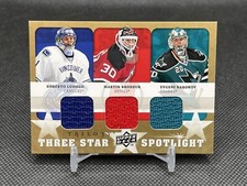 2008-09 UD Trilogy Three Star Spotlight Triple Jersey Luongo/Brodeur/Nabokov