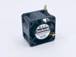 109P0412P3J033 SANYO DENKI PWM Fan 40x40x28 mm 12V 16.2CFM 12500RPM Tach Sensor - Picture 1 of 9