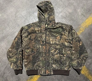 VTG Cabelas Realtree Camo Zip Up Hoodie Heavyweight Hunting Outdoors 2X Mens - Picture 1 of 9