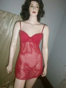 RAMPAGE DREAMY RED SEXY NIGHTIE -- RUNS SMALL - Picture 1 of 4