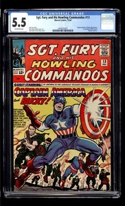 Sgt. Fury and His Howling Commandos #13 1964 CGC 5.5 FN- OW High Def Scans** - Picture 1 of 2