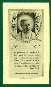  santino heilige karte bild fromm Seliger Pius X. Mit Gebet - Bild 1 von 1