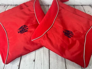 Liberty University LU Flames Stadium Fleece Blanket Seat Cushion Blue Logo VGC! - Picture 1 of 11