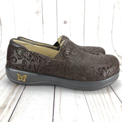 Zapatos cómodos Alegria Keli Pro profesionales sin cordones en relieve cachemira marrón talla 8 Foto 1 de 4