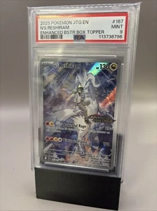 N’s Reshiram IR JT Caja Mejorada Topper Promo #167 PSA 9 Losa Calificada - Imagen 1 de 6