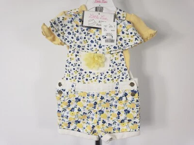 Mono y sombrero cubo amarillo y floral talla 24 meses para niña pequeña Lass Foto 1 de 4