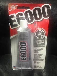 E6000 GLUE 3.7 OZ  ADHESIVE INDUSTRIAL STRENGTH CLEAR GLUE CRAFT 6593412 - Picture 1 of 2