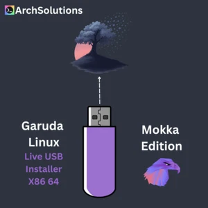 Garuda Linux Mokka 32GB Bootable USB Live & Install | Arch Linux Rolling - Picture 1 of 10
