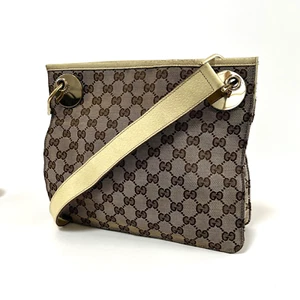 Gucci Crossbody Bag Shoulder Bag GG Canvas Leather Authentic Rank AB #0364 - Picture 1 of 21