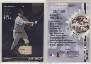 2002 Donruss Best of Fan Club Master Craftsmen Game-Used Bat Jeff Bagwell HOF