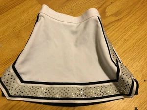 ZONE Black, White, & Silver Cheerleader UNIFORM SKIRT GIRLS 21" - Picture 1 of 3