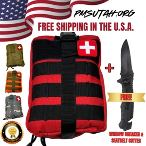 Emergency Survival Kit Bag First Aid Military Camping Trauma Case Medical Hiking - Picture 1 of 13