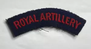 1950's Royal Artillery Cloth shoulder Patch Badge 9 x 2 cm's - Picture 1 of 2