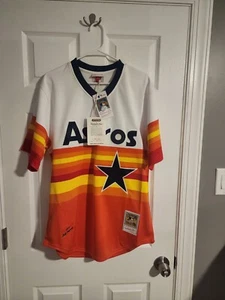 100% Authentic Mitchell & Ness 2004 Houston Astros Jeff Bagwell Jersey Sz 48 XL - Picture 1 of 4