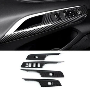 Para Toyota Venza 2021-2023 cubierta de interruptor de bloqueo de ventana elevador de fibra de carbono - Imagen 1 de 7