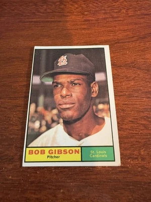 1961 Topps #211 Bob Gibson Salón de la fama. EX (oc) Foto 1 de 2