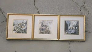 (3) Original Orna Eizenberg - Garden Landscapes - Israeli  Watercolor Painting - Picture 1 of 15