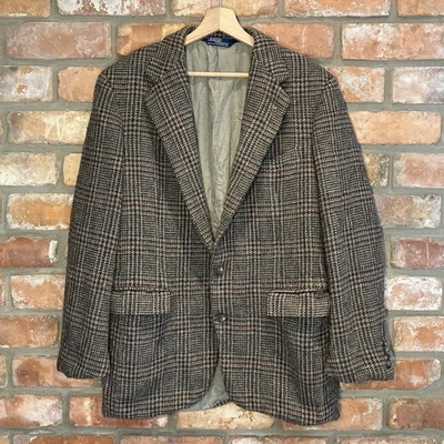 Polo Ralph Lauren винтажный 1970-х Donegal Tweed блейзер куртка 42L сделано в США - Изображение 1 из 4