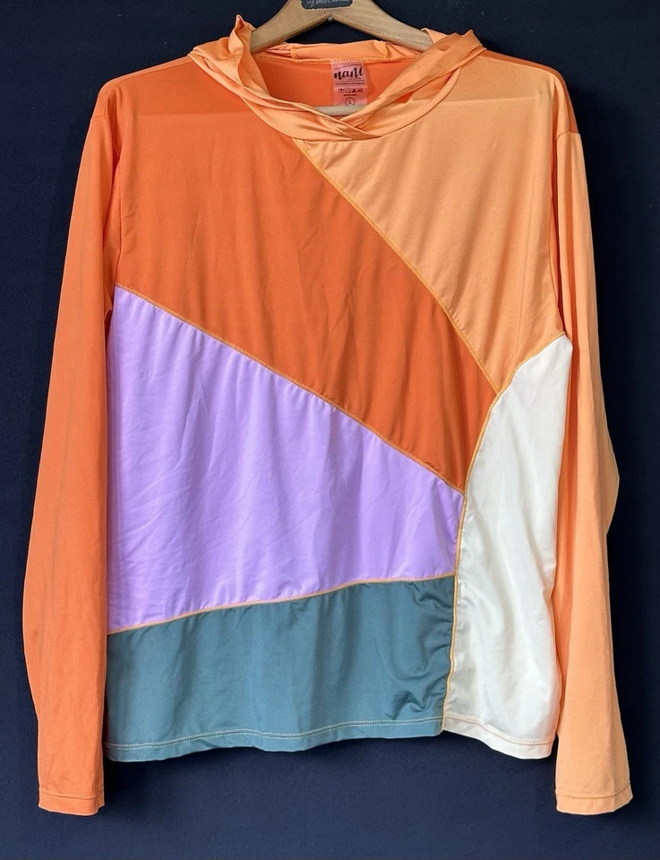 NANI Sunshade Hoodie Top Colorful Beach Women's Size Large - Image 1 of 3