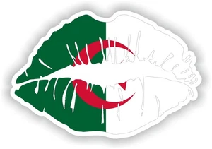 Algeria Lips Flag Sticker / Vinyl Waterproof Decals Graphics - Picture 1 of 1