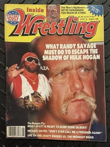 Vintage August 1988 Inside Wrestling Magazine, Macho Man Hulk Hogan WWF WCW AWA - Bild 1 von 3