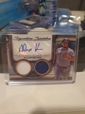2023 Topps Museum SWDRA-AK Swatches Dual Relic Auto /299 Alejandro Kirk - Image 1 of 2