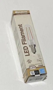 Bulbrite LED Decorative Candelabra Light Bulb 2700K Clear T6 2.5W Fully Dimmable - Picture 1 of 5