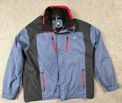 Chaqueta de invierno New Balance vintage para exteriores azul/negro/rojo Y2K años 90 forrada de lana esquí Foto 1 de 4