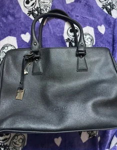 Bolso de Mano Grande L.Credi Para Mujer Negro Imitación Cuero con Cremallera - Imagen 1 de 4
