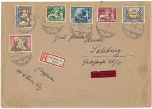 GERMANY 1943 Stamp Day. Reg/Express cover with 3 sets. ( *FREE SHIPPING* - Picture 1 of 2