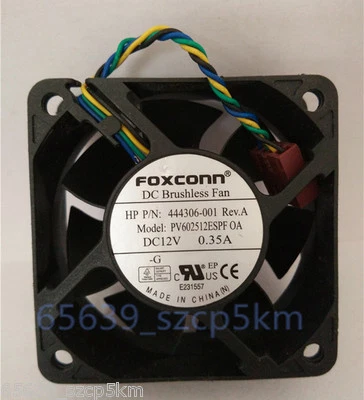 Foxconn PV602512ESPF Fan HP 444306-001 0.35A 4Pin 60*60*25m Cooling Fan - Image 1 of 3