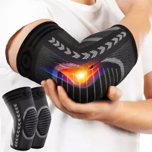 Paquete de 2 coderas de compresión para codo, soporte para tenis y gimnasio - Imagen 1 de 9