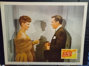 Lobby Card 1946 DO YOU LOVE ME Maureen O'Hara gives hotel key to Dick Haymes