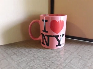 Authentic I Love NY New York Coffee Cup Mug Pink/Salmon Red Heart NEW UNUSED!!! - Bild 1 von 6