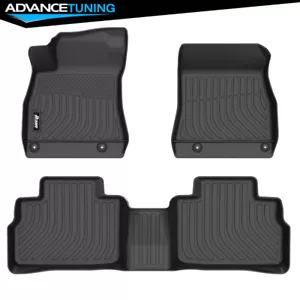 Fits 20-25 Nissan Sentra Non-Slip Floor Mats All Season 3D Molded Carpet TPE 3PC - Picture 1 of 5