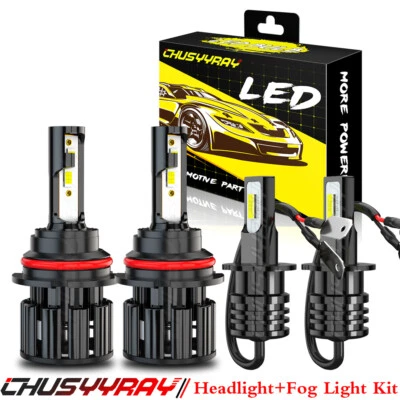 Combo de faros LED altos bajos + focos antiniebla 6000K para Acura Integra 1990-1993 Foto 1 de 4