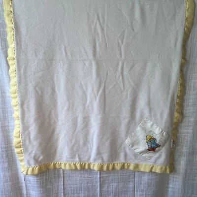 Manta Bebé Paddington Bear Quiltex Blanca Bordada Unión EE. UU. 1980 De Colección Foto 1 de 4