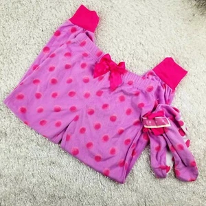 NEW Circo girls sleep pants and matching slippers SIZE S fleece neon pink (Y) - Picture 1 of 7