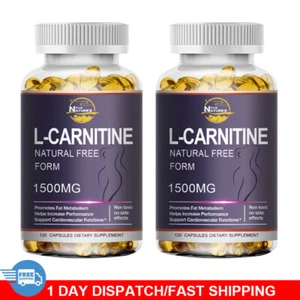 2 cápsulas de acetil L-carnitina 1500 mg quemador de grasa fuerte antioxidante para pérdida de peso - Imagen 1 de 13